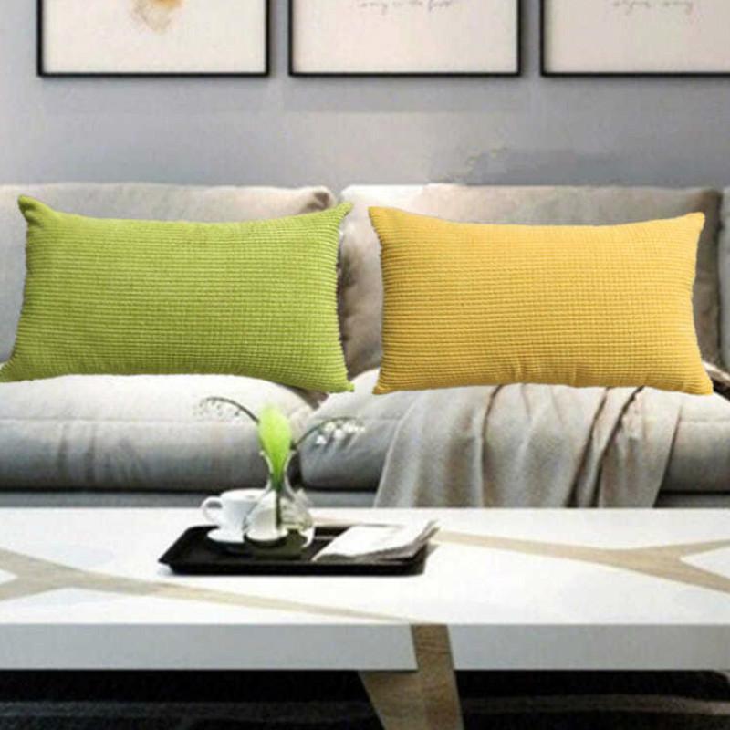 Gối Màu Bắp Ghế Sofa Nhung Lưng Gối Chữ Nhật Ghế Tựa Lưng Đệm Lưng Đầu Giường Không Lõi