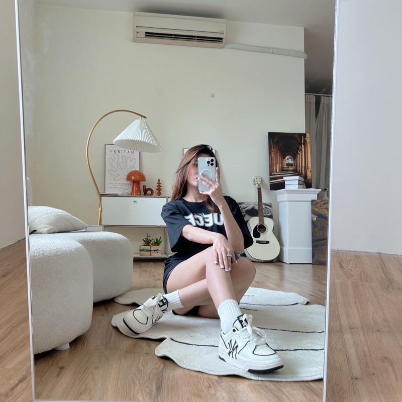 Áo thun ALTHOUGH form unisex, in chữ CUECES, chất vải 100% Cotton thoáng mát