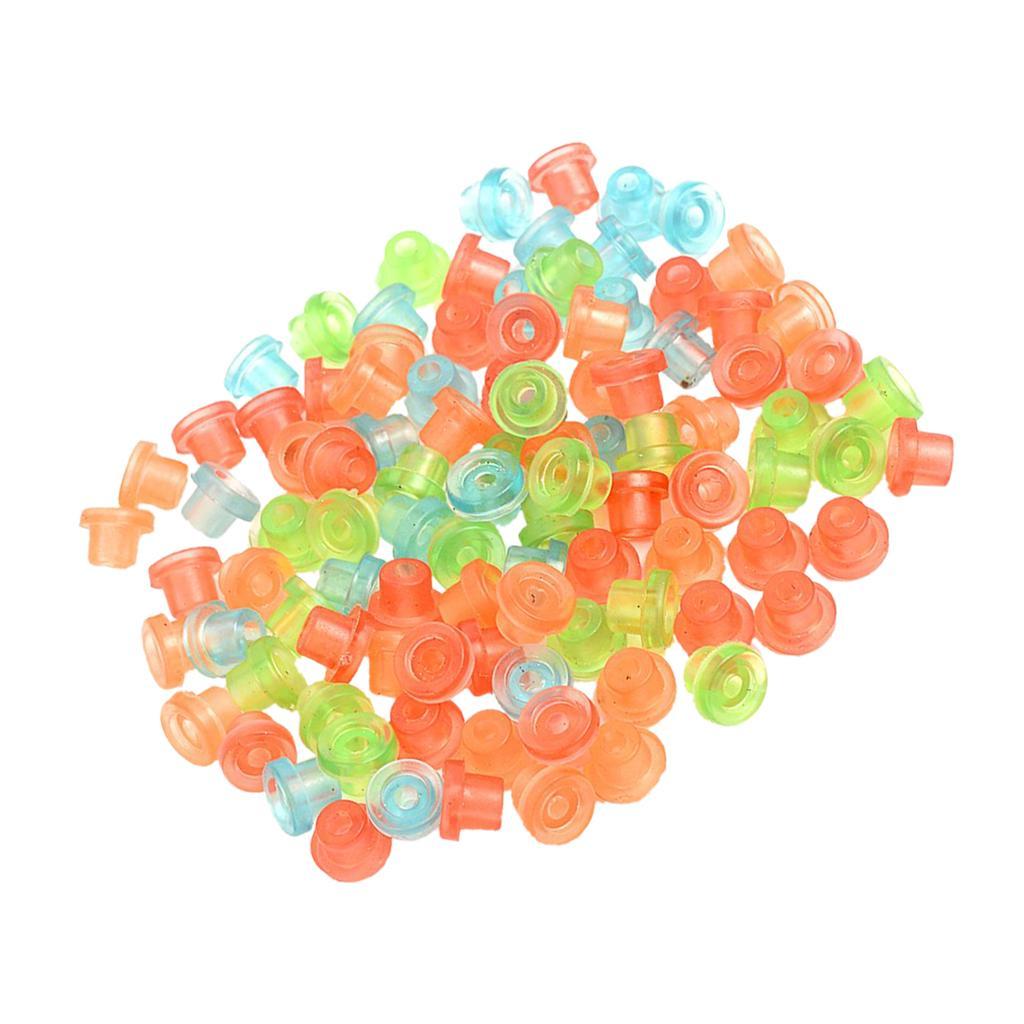 2X 100Piece Colorful Tattoo Needle Machine Gun Grommets Nipples T Pin Eye Pads