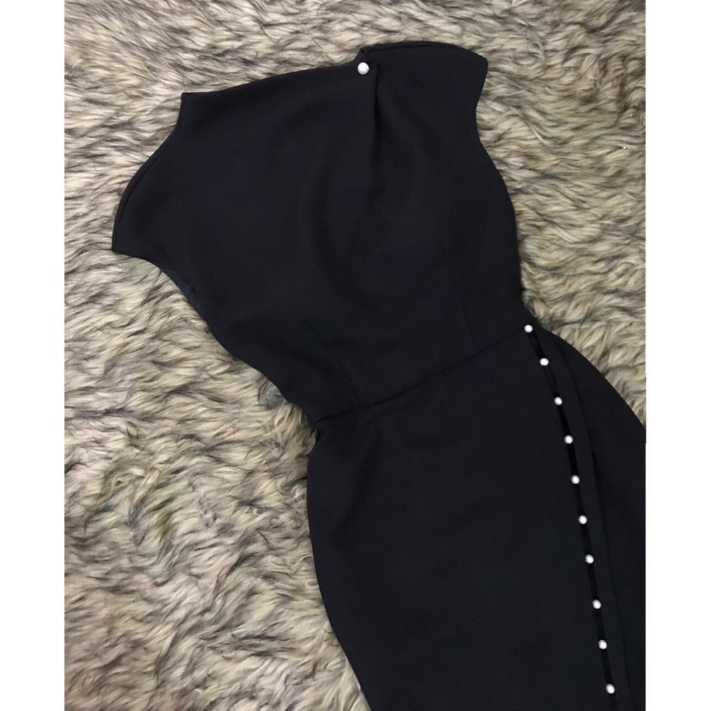 Váy body V836 đen - Đẹp Shop DVC (Kèm ảnh thật trải sàn do shop tự chụp)