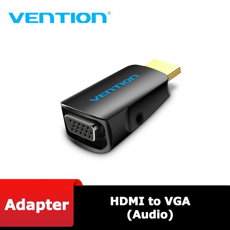 Đầu chuyển đổi HDMI to VGA có hỗ trợ cổng Audio VENTION AIDB0 Hàng chính hãng