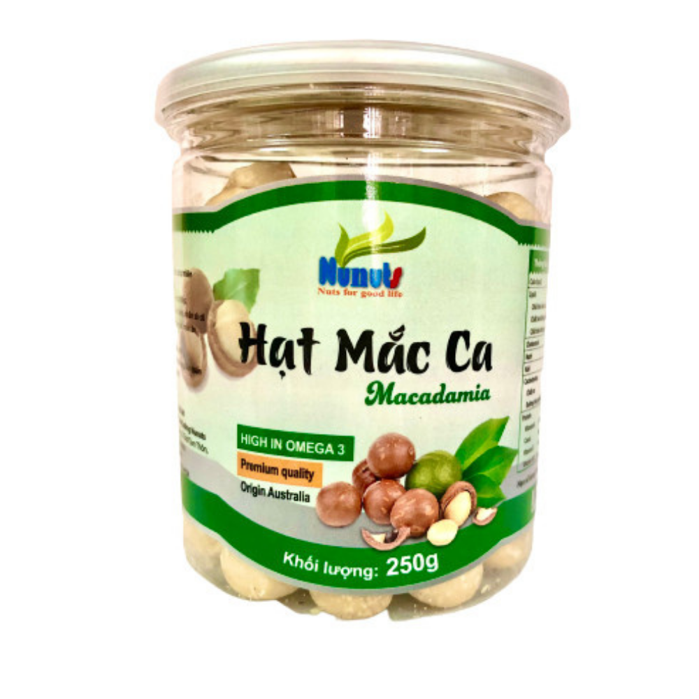 NHÂN MACCA ÚC NUNUTS LOẠI 250G