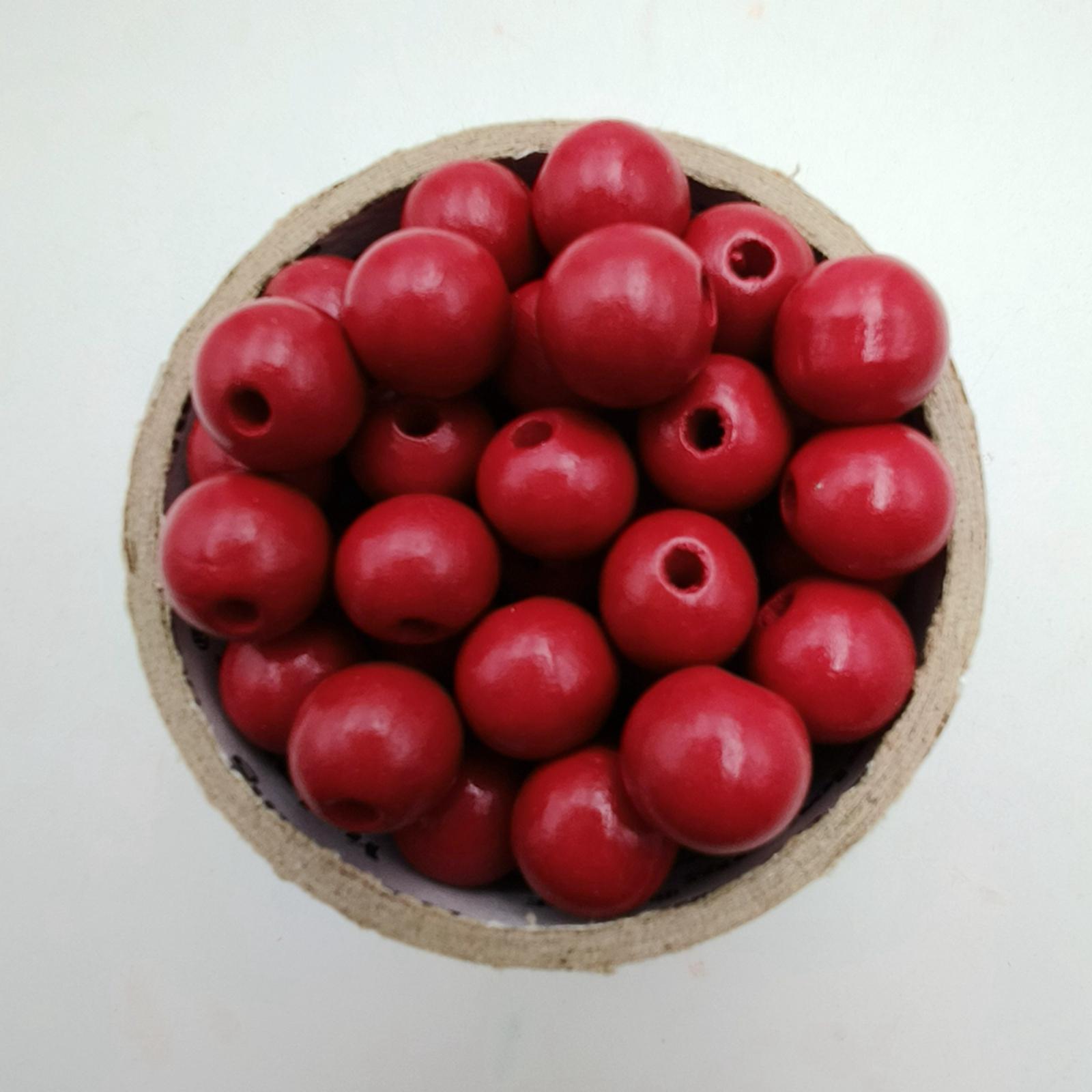 Wood Beads Unfinished Round Colorful Spacer Beads Wooden Beads for Crafts DIY Halloween
