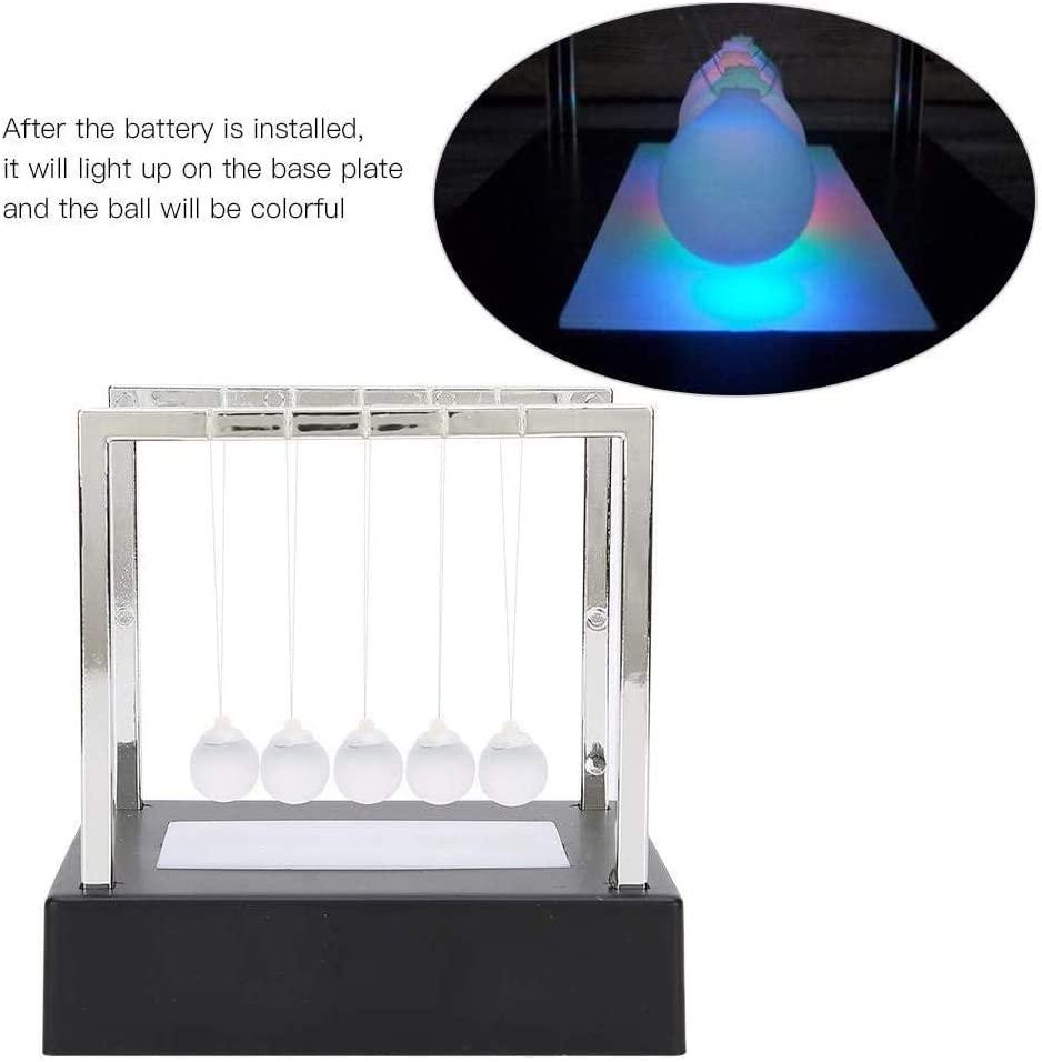 Bóng cân bằng nôi Newton cổ điển Đèn LED Con lắc nhẹ Bóng cân bằng kim loại