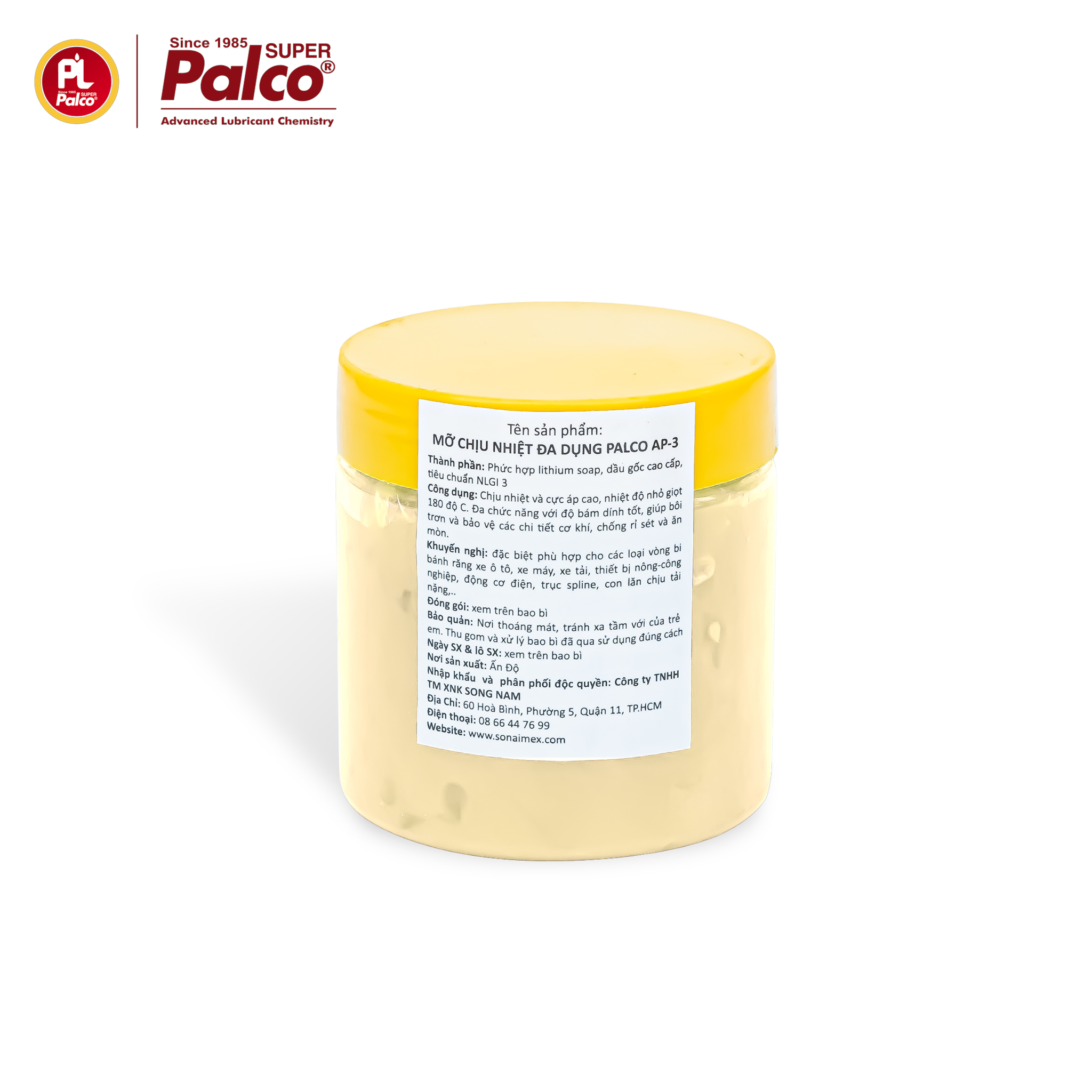 Mỡ Bò Chịu Nhiệt Đa Dụng Gốc Lithium PALCO AP-3 Nhập Khẩu 3 Kg, 5 Kg, Xô 18 Kg