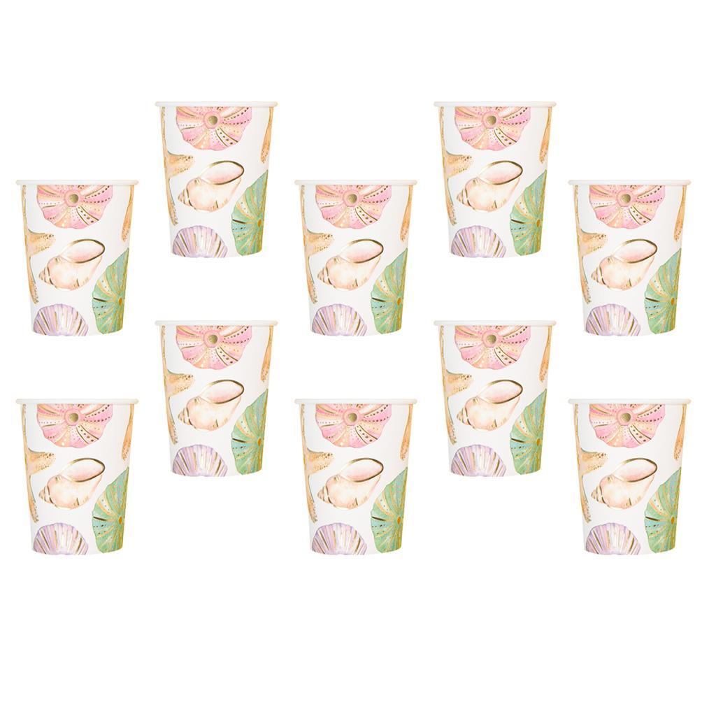 10pcs Starfish Sea Snail Disposable Cup Birthday Party Tableware Decoration