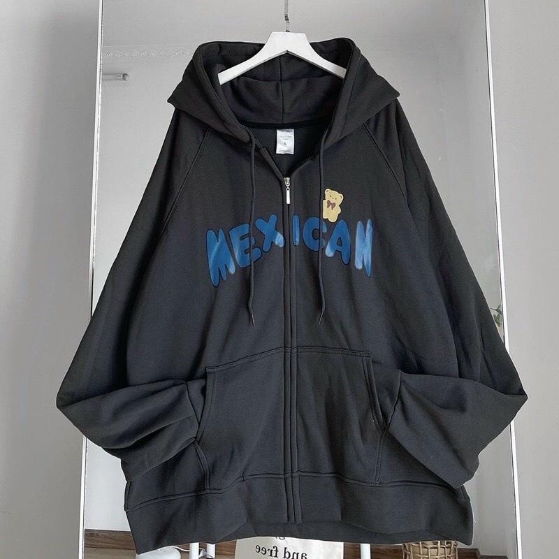 Áo Khoác Nỉ Bông MEXICAN Hoodie Zip form rộng Unisex Nam Nữ