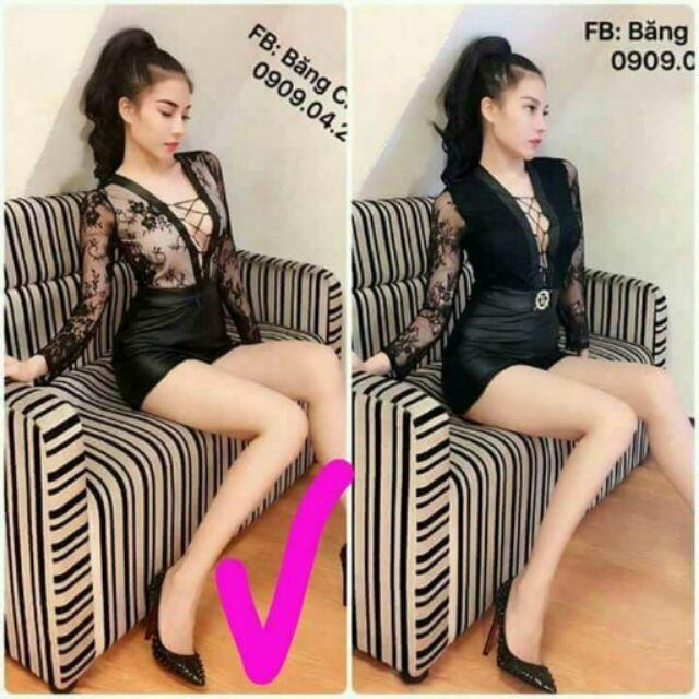 Jump tay dài đan dây trước ngực