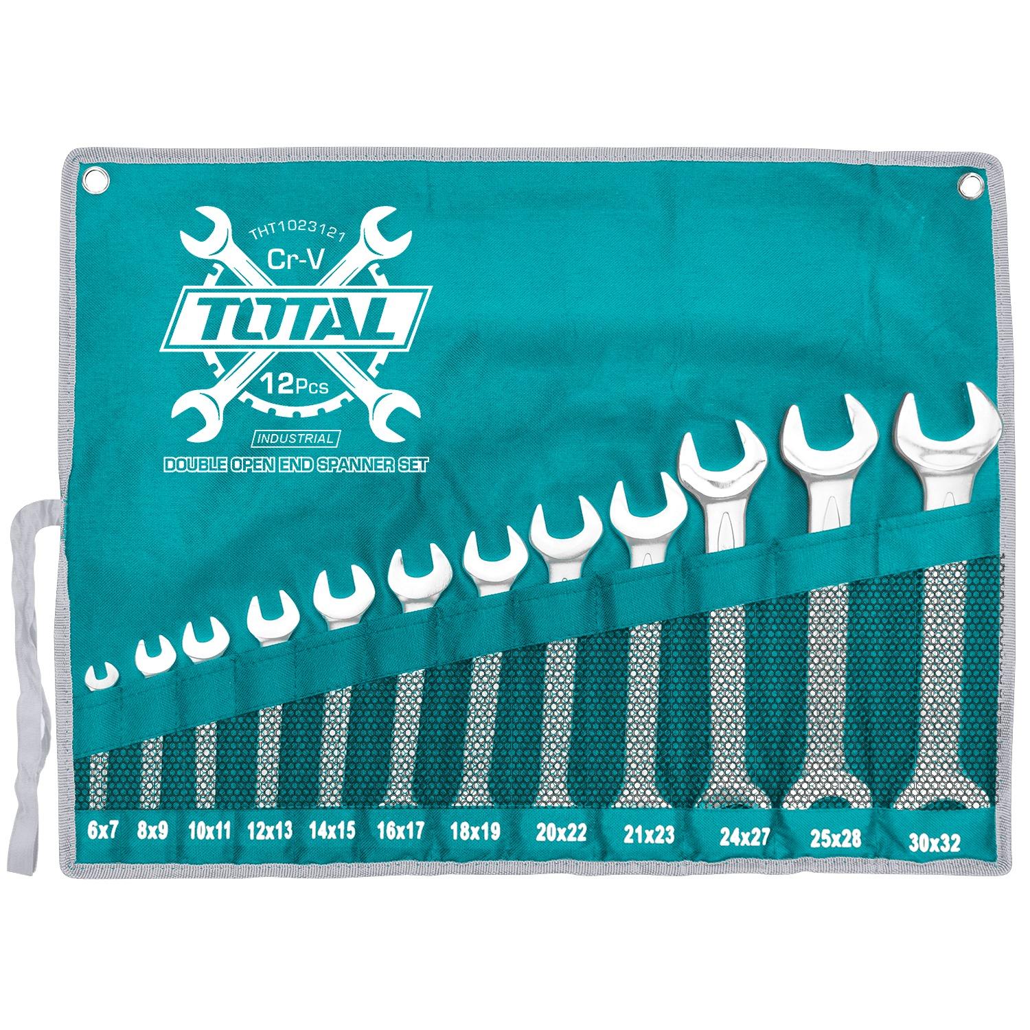 BỘ CỜ LÊ HAI ĐẦU MIỆNG 12 CHI TIẾT 6-32MM TOTAL THT1023121 - HÀNG CHÍNH HÃNG