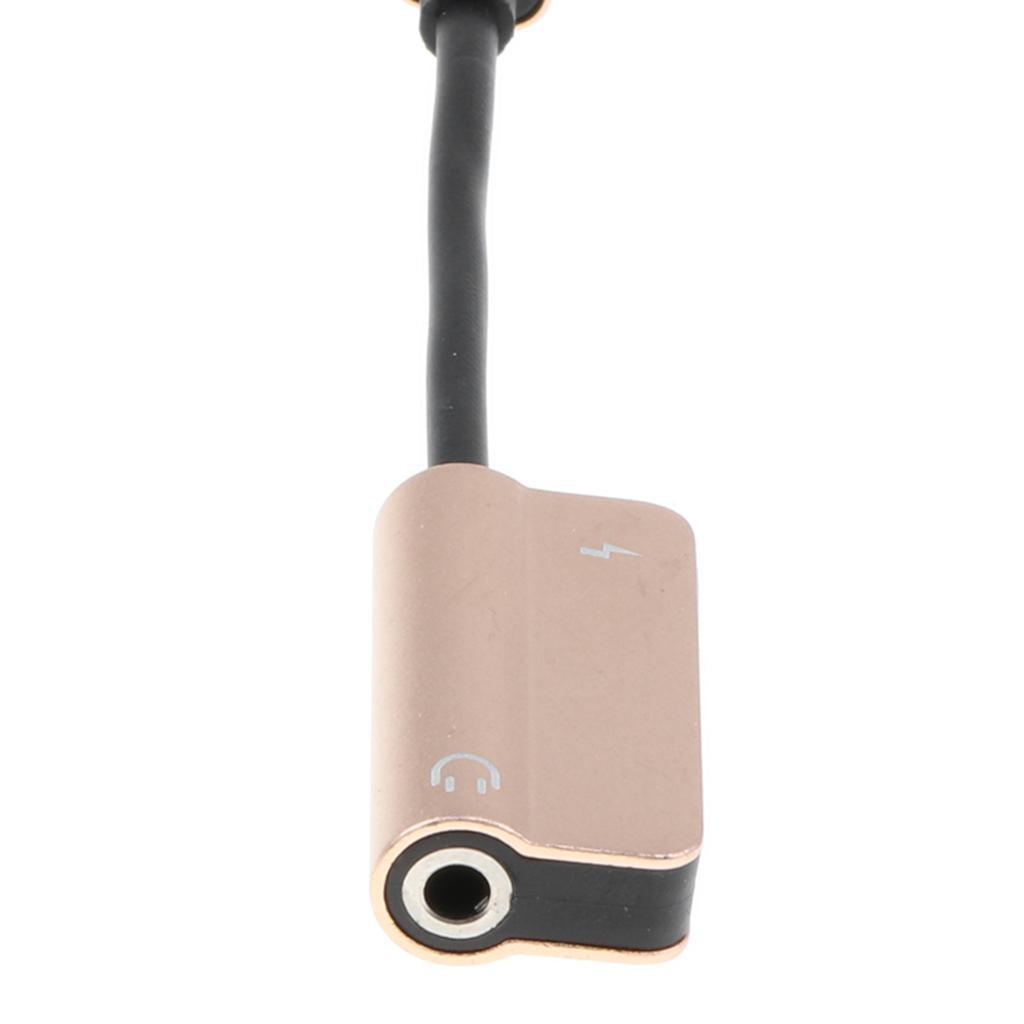 2-5pack Type C to 3.5mm Headphone Audio Adapter and USB-C Charging Cable Rose