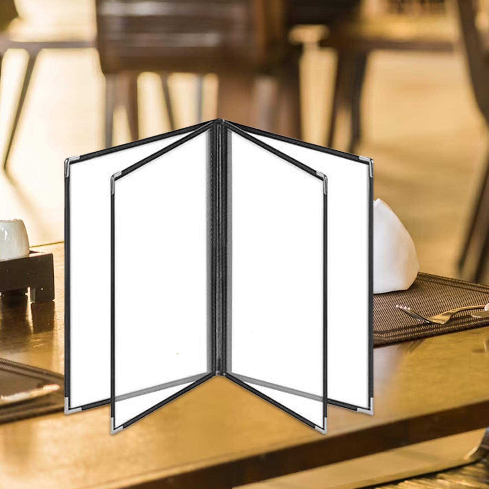 Menu Holder Metal Corners Menu Covers Holder for Cafe Hotel Restaurant