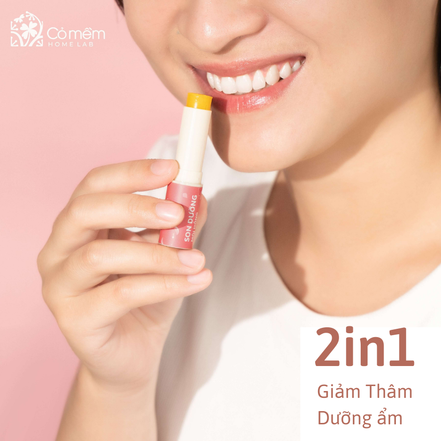 Son Dưỡng Hồng Môi Giảm Thâm Môi Siêu Dưỡng Vitamin E Cỏ Mềm 3,6g