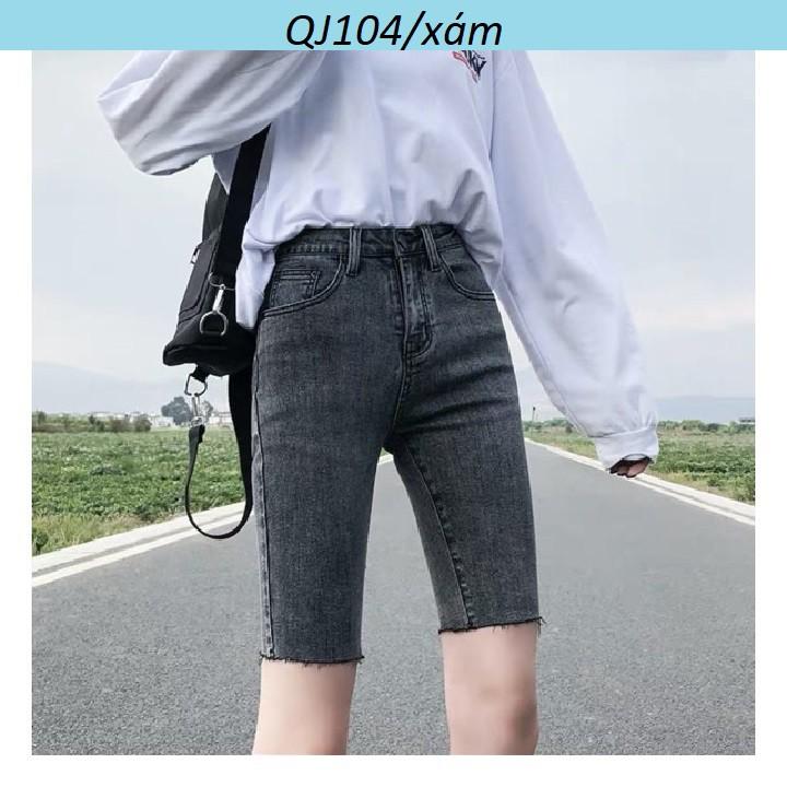Quần ngố jeans co giãn ôm dáng QJ104