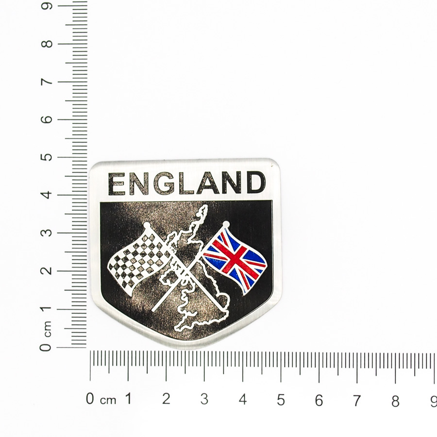 Sticker hình dán metal cờ Anh - miếng lẻ - Khiên Sport 5x5cm