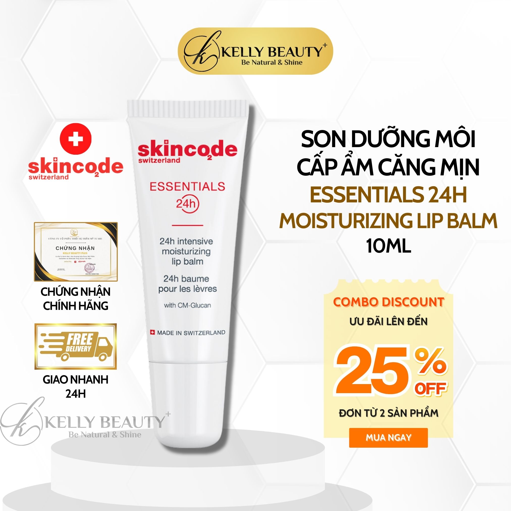 Son Dưỡng Môi Skincode Essentials 24h Intensive Moisturizing Lip Balm | Kelly Beauty