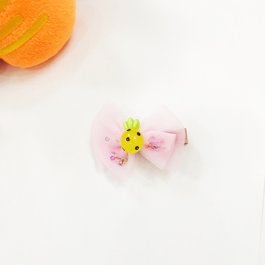 Set 4 ghim cài tóc nơ sắc màu cho bé