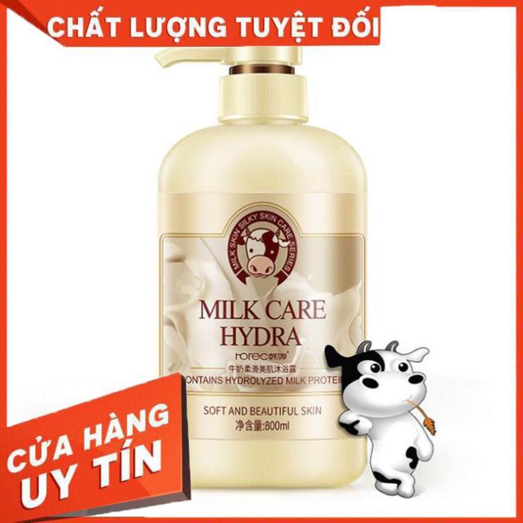 Sữa Tắm Trắng Da, Sữa Tắm Con Bò Nội Địa Trung MILK CARE HYDRA 800ml