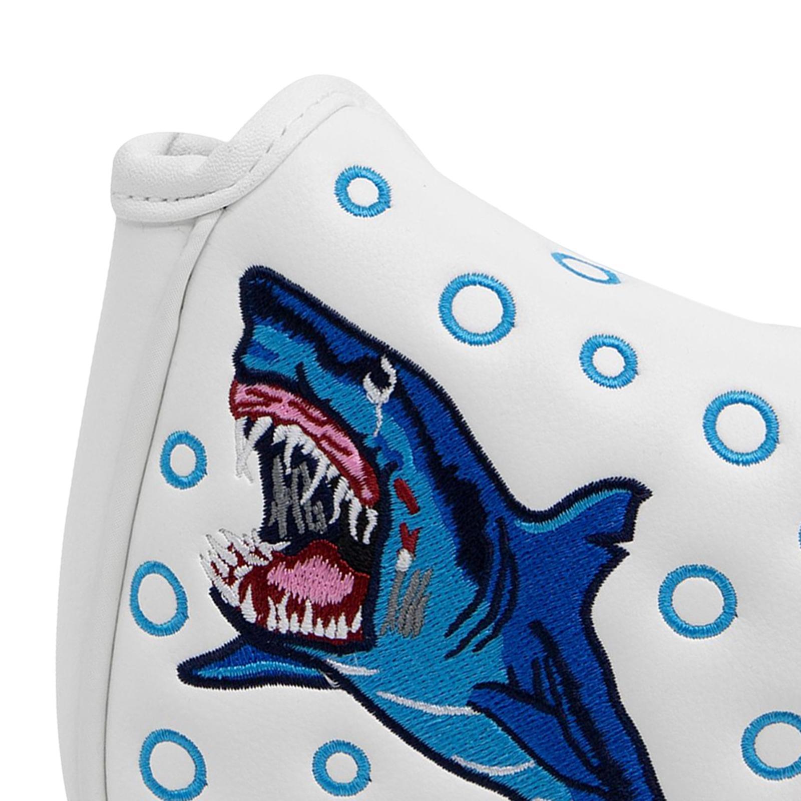 Golf Putter Cover, Mallet Putter Headcovers, Leather Golf Putter White