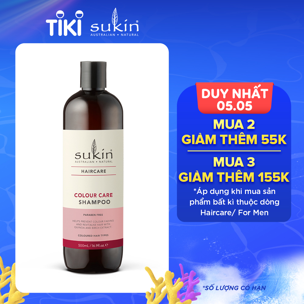 Dầu Gội Dành Cho Tóc Nhuộm Sukin Haircare Colour Care Shampoo 500ml