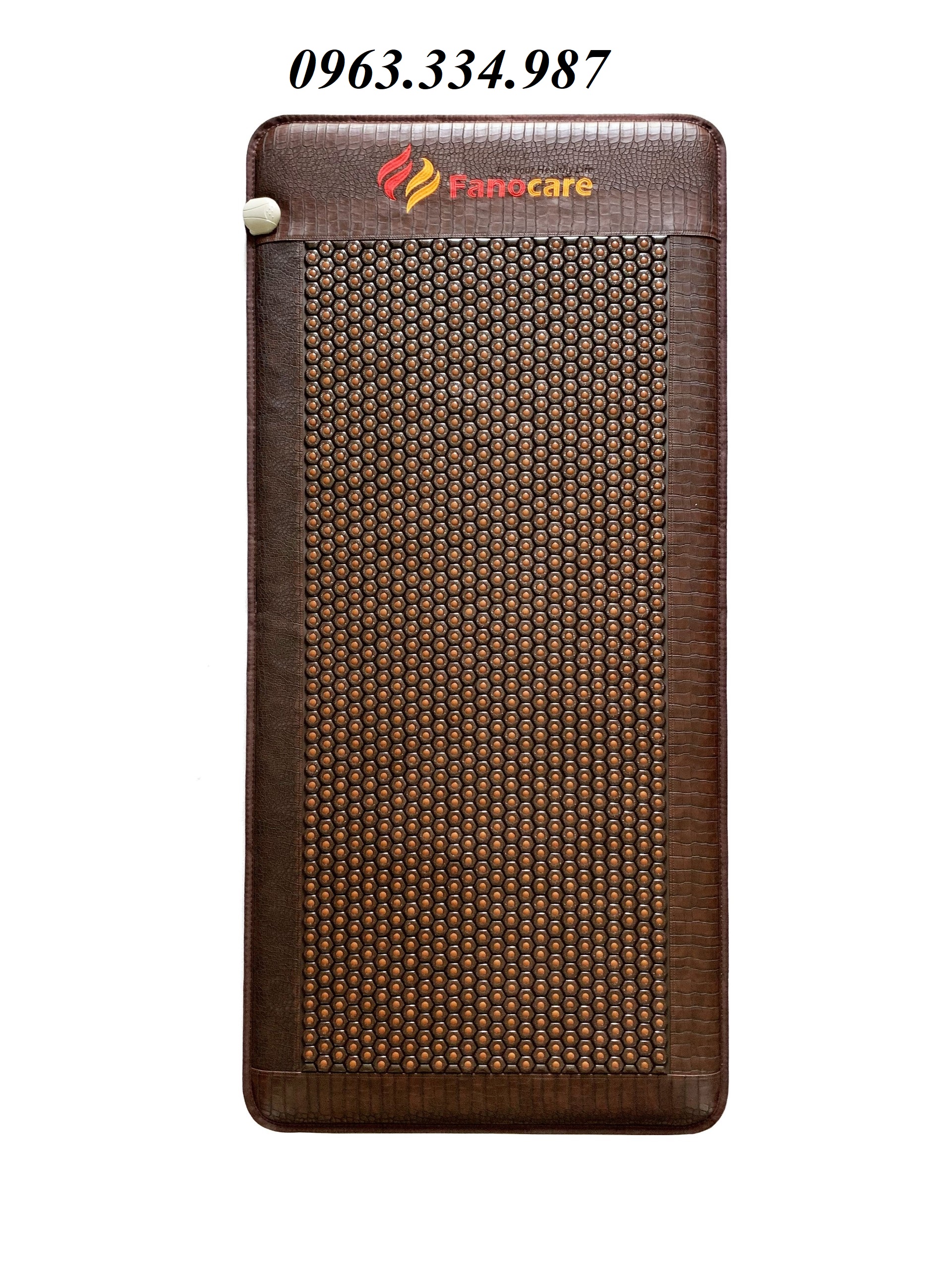 Thảm/Nệm đá nhiệt nóng Fanocare KT 90x190x3.5cm FN90STNV đá mắt ngọc kèm sóng siêu dài