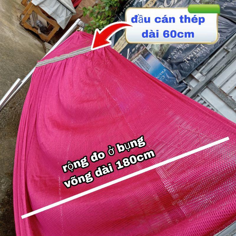 Võng Lưới Cán Thép Cỡ Đại Cao Cấp Dài 235cm Rộng 180cm Dành Cho Khung Lớn, Lưới Võng Đẹp Chất Vải Dày