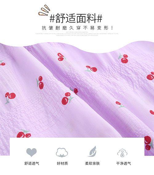 DONGSHOP HOT Cô gái ăn mặc 2023 mùa hè ăn mặc cô gái váy công chúa Mid-Boy Cherry hoa đầm đầm đầm đầm mùa hè cho trẻ em