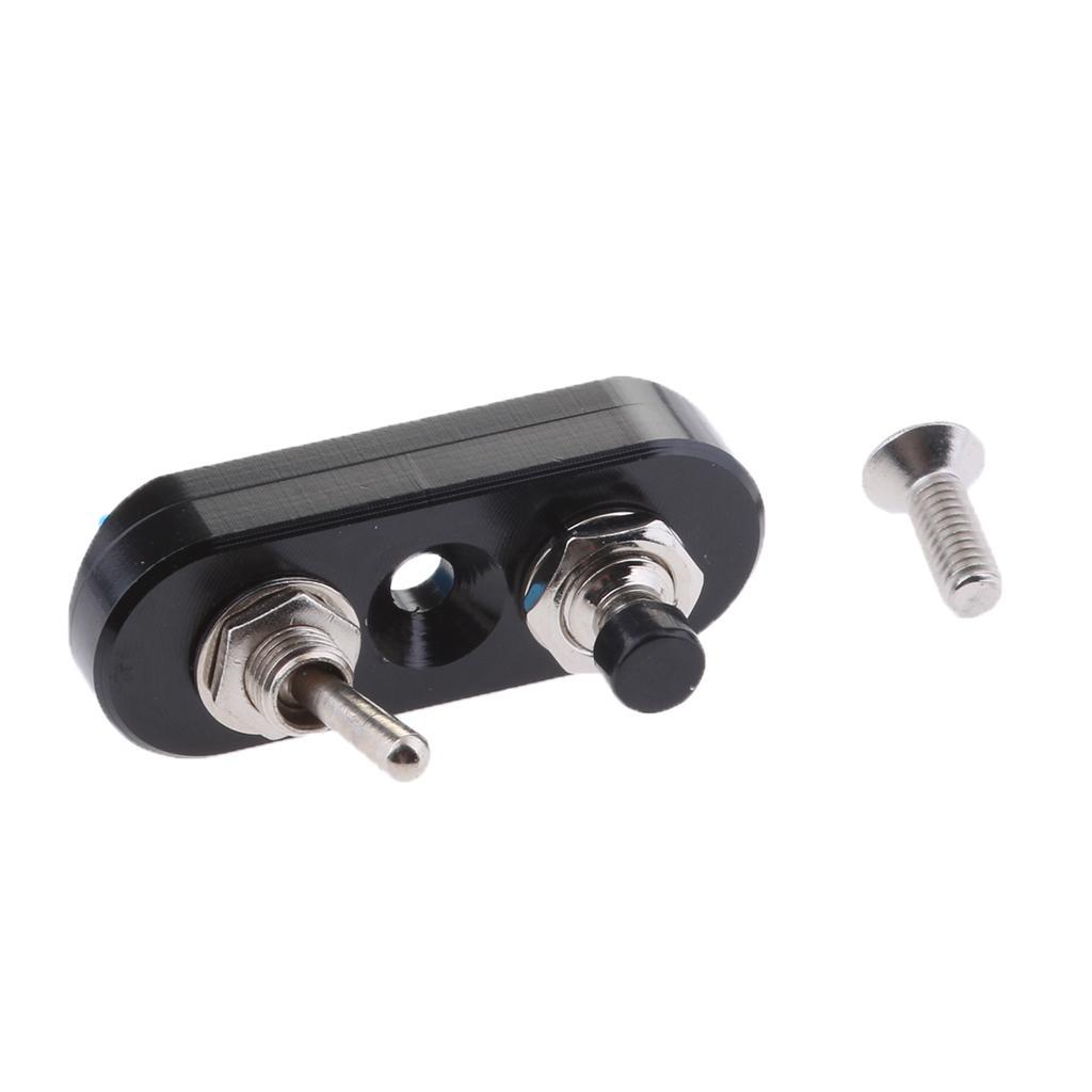 Mini Aluminum Black Motorcycle Handlebar Stop Start Dual Switch Button 12V
