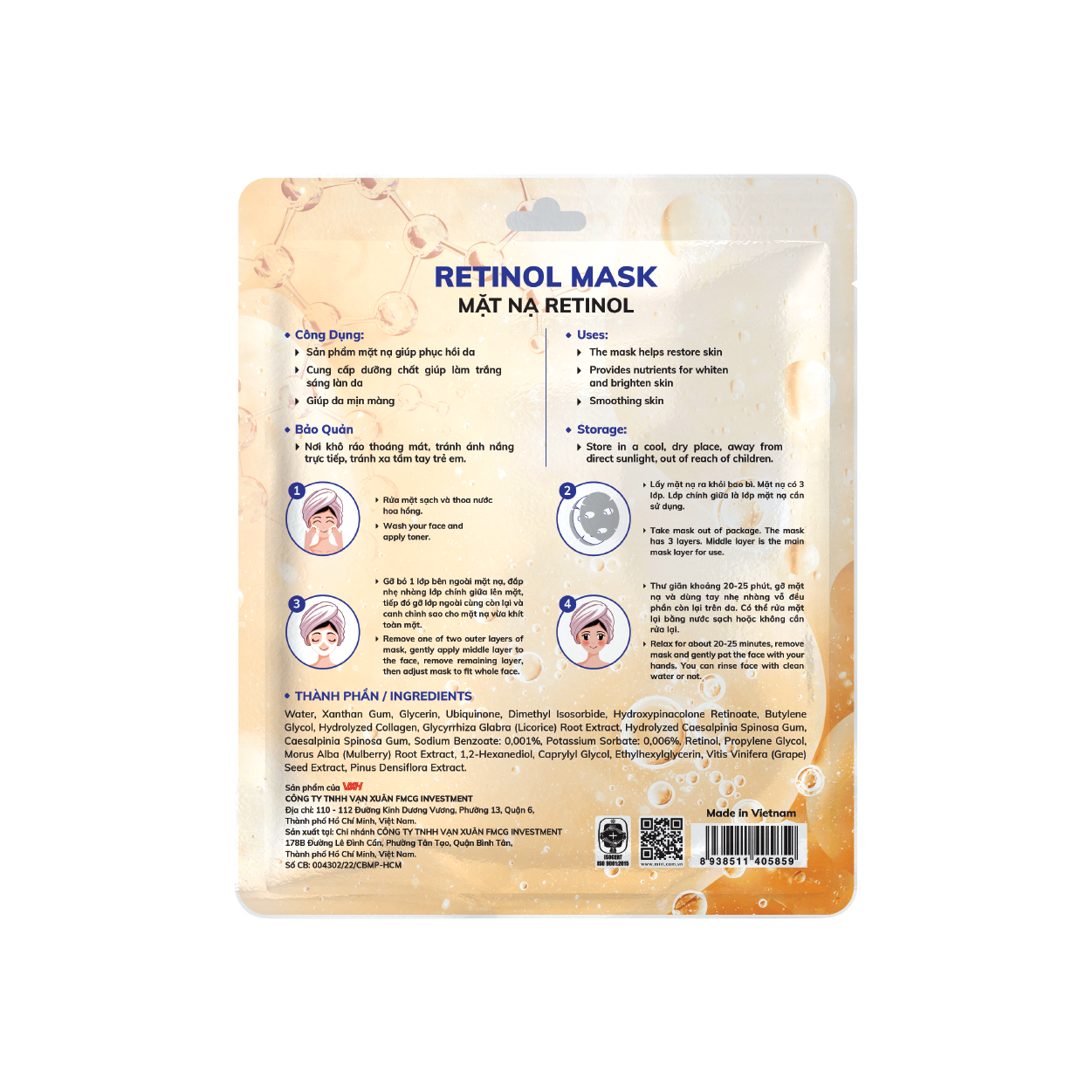 MẶT NẠ RETINOL - RETINOL MASK