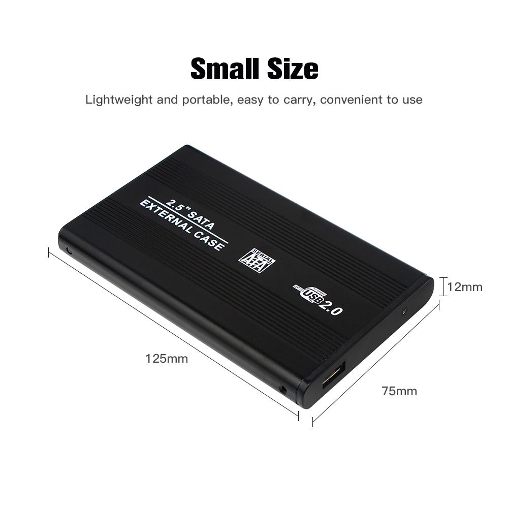 Vỏ bọc ổ cứng SSD 2,5 inch SATA USB2.0 bằng hợp kim nhôm