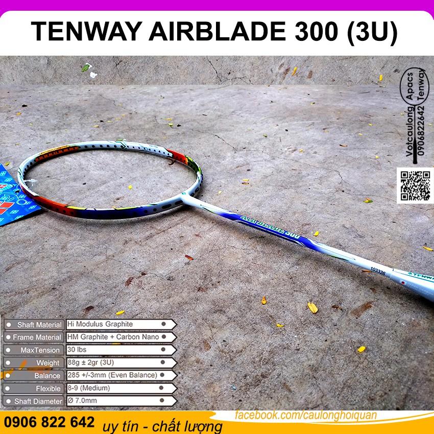 Vợt cầu lông Tenway Airblade 300 (3U) | Đập cầu xé gió, kiểm soát cầu tốt, màu sắc hiện đại trẻ trung