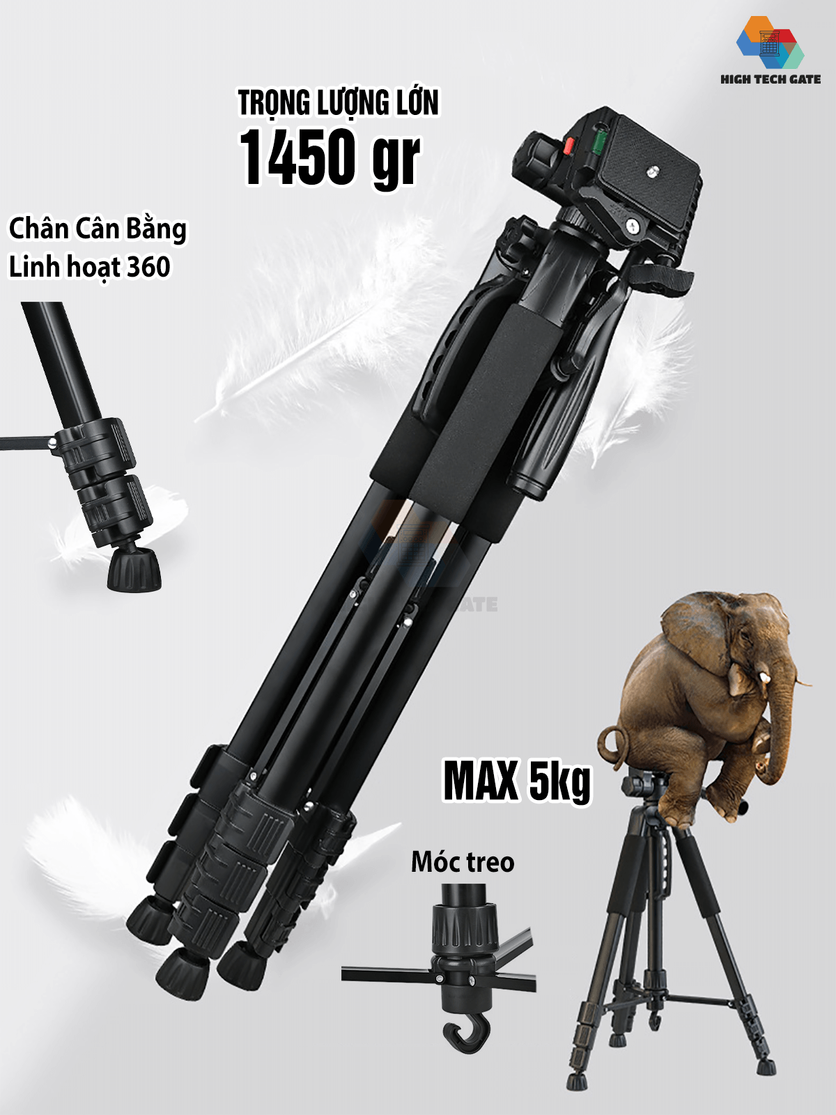 tripod chân đế điện thoại, máy ảnh G-185 hỗ trợ quay chụp video, livestream, quay live tik tok chống rung lắc, cứng cáp, hàng chính hãng