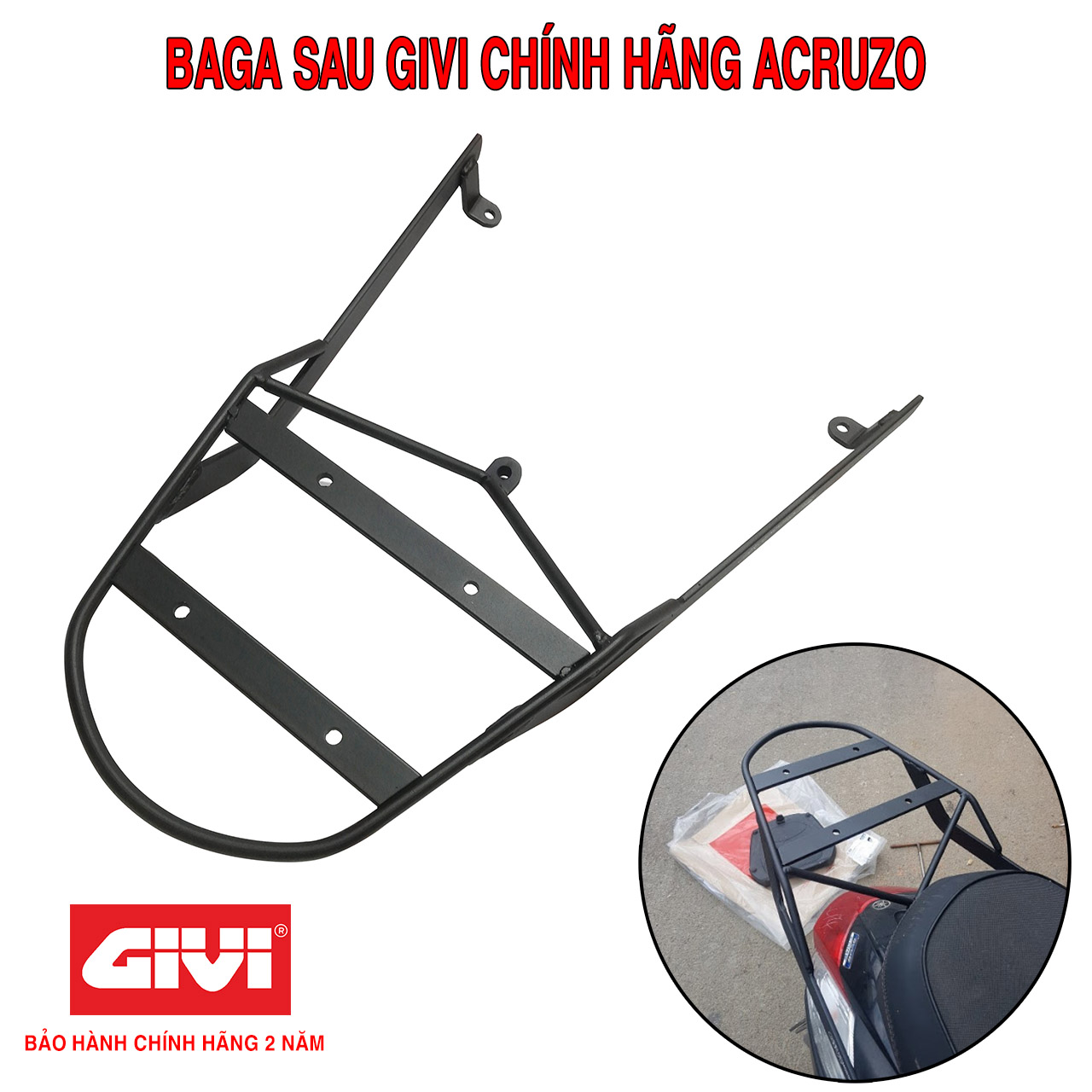 Baga Sau Givi Cho Xe Acruzo Chắc Chắn Dùng Chở Đồ Và Gắn Thùng Sau Hàng Chính Hãng