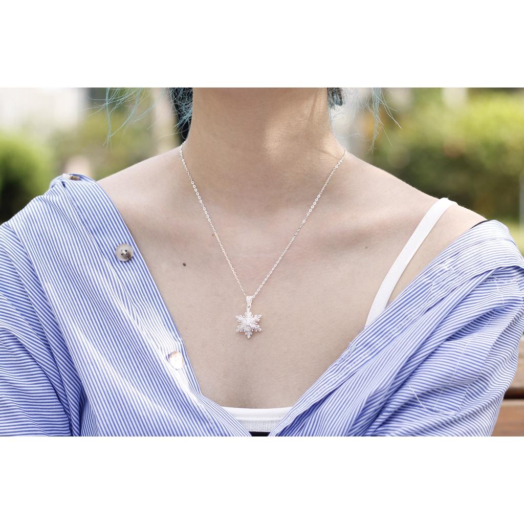 Dây chuyền bạc mặt bông tuyết N03 Quà tặng sinh nhật, bạn gái, bạn bè, người thân ý nghĩa