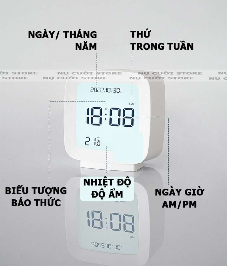 Đồng Hồ Điện Tử Led; Đồng Hồ Để Bàn; Đồng Hồ Báo Thức; Đồng Hồ Thông Minh; Đồng Hồ Lịch Vạn Niên - Hàng Nhập Khẩu