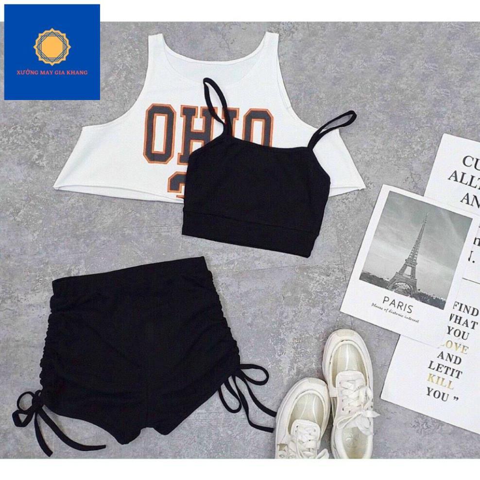 MS: 210577 - Set 3 Bộ sport body ôm, thời trang, sành điệu cho bé gái - Quần áo trẻ em