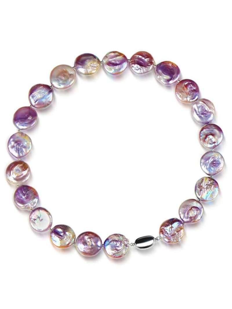 Vòng Cổ Ngọc Trai Tự Nhiên Baroque Cao Cấp - Chuỗi đơn đồng Xu - Trang Sức Cô Tấm - COIN PEARL - CTJ4708