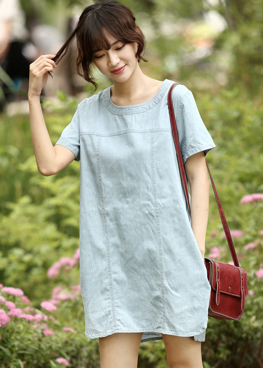 ĐẦM SUÔNG CỔ TRÒN VIỀN NHẸ NHÀNG - DS110