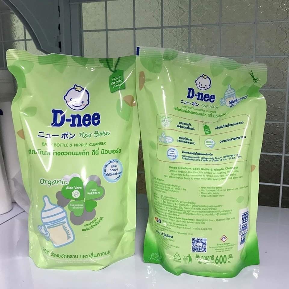 Combo 3 nước rửa bình sữa Dnee 620ml/chai