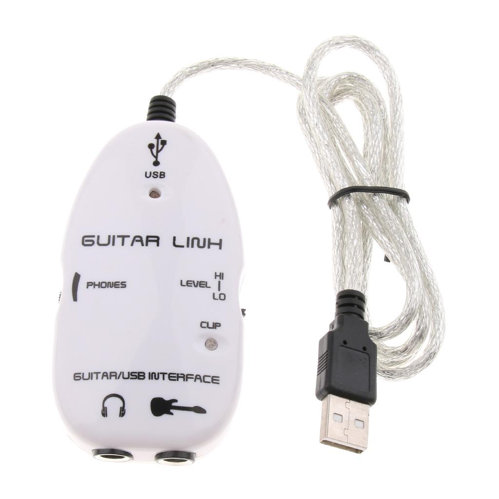 Interface Link to USB Audio Cable for Notebook PC, Recording, White