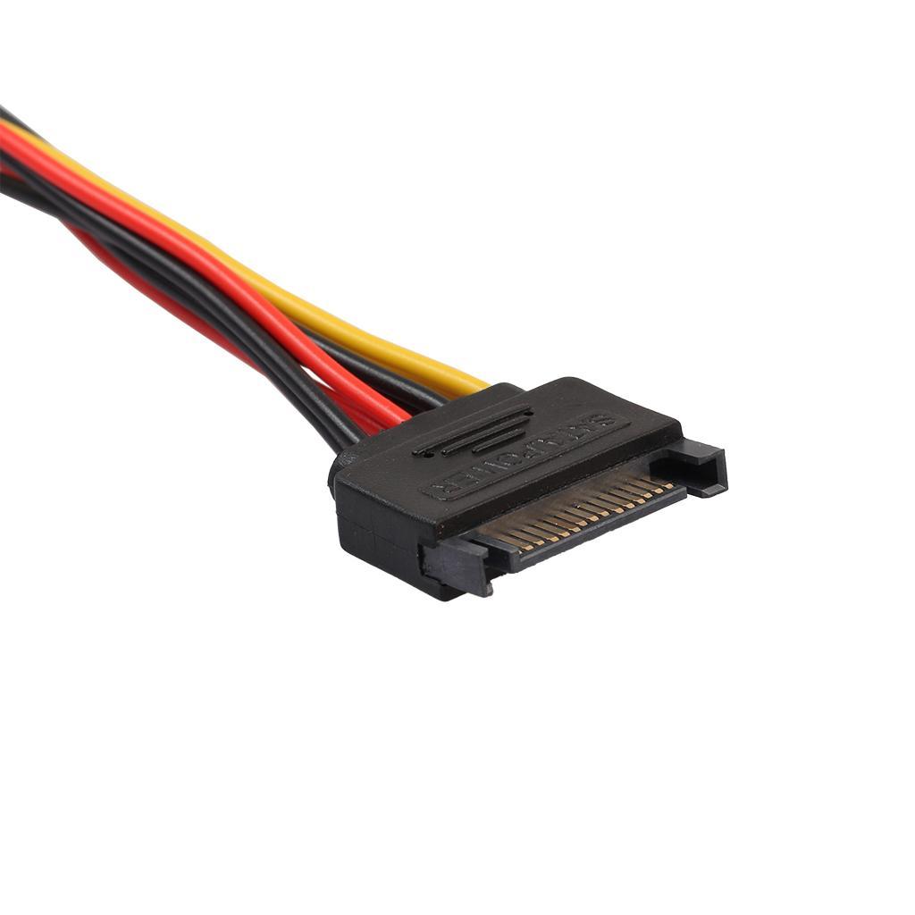 15-Pin Serial SATA Male to 15-pin /LP4 Female Power Cable For IDE Hard Drive