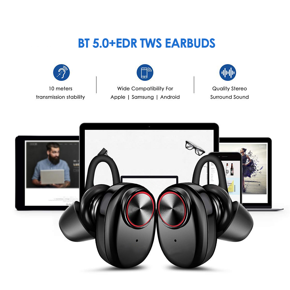 Tai Nghe Thể Thao Không Dây V5 TWS Bluetooth 5.0 Bass HiFi Âm Thanh Nổi