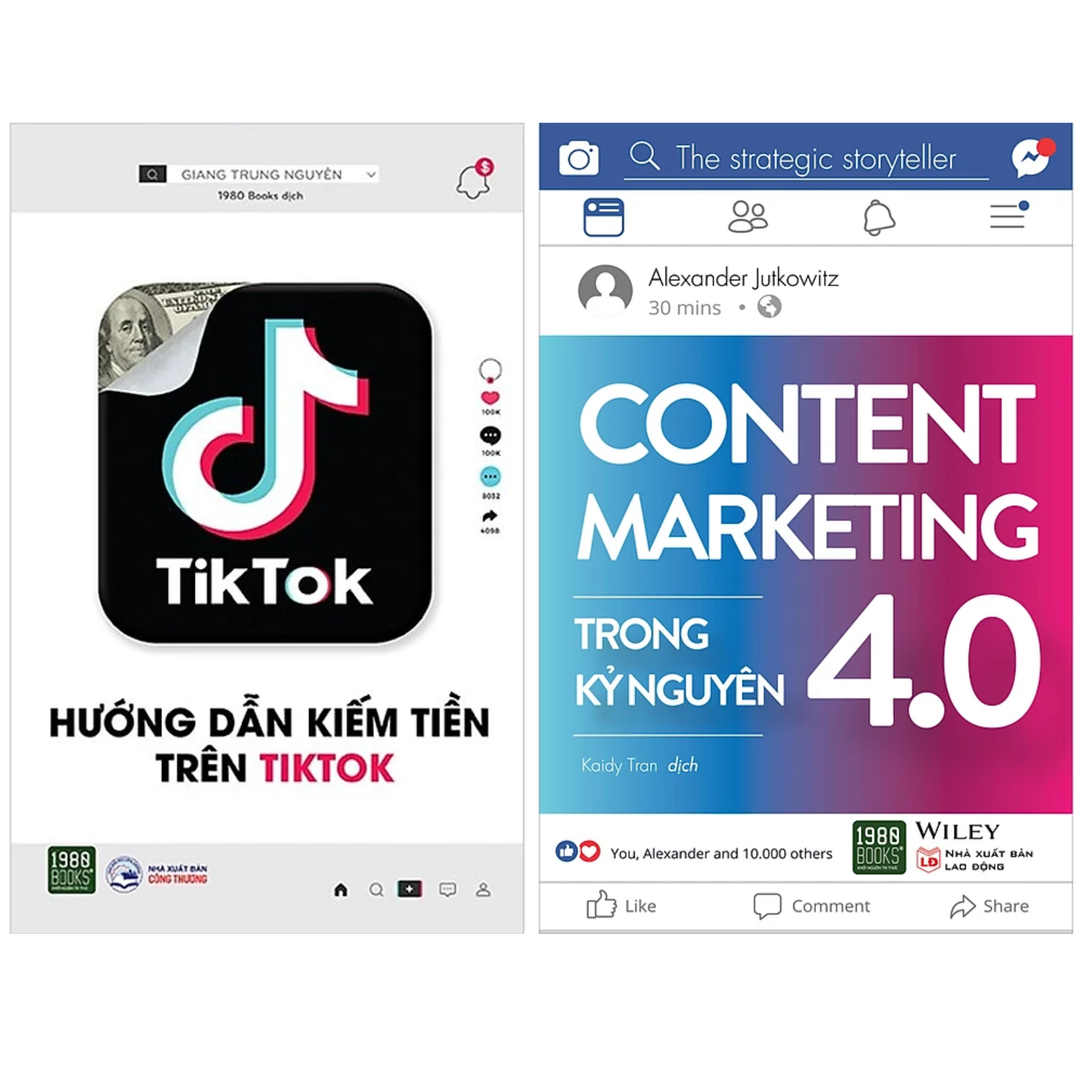 Combo 2Q: Hướng Dẫn Kiếm Tiền Trên TikTok + Content Marketing Trong Kỷ Nguyên 4.0 (Chiến Lược Marketing Hiệu Qủa)