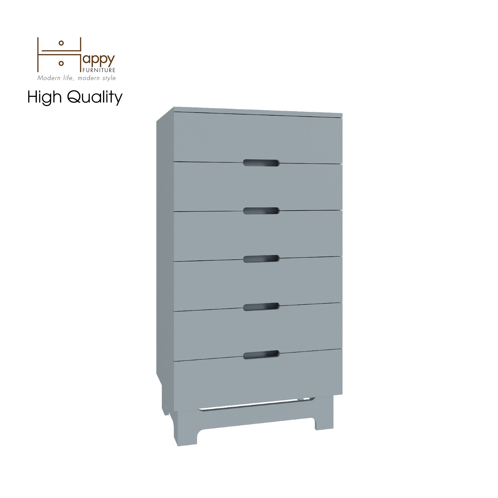 [Happy Home Furniture] MOLLY, Tủ lưu trữ 6 ngăn kéo, 64cm x 45cm x 120cm ( DxRxC), THK_105