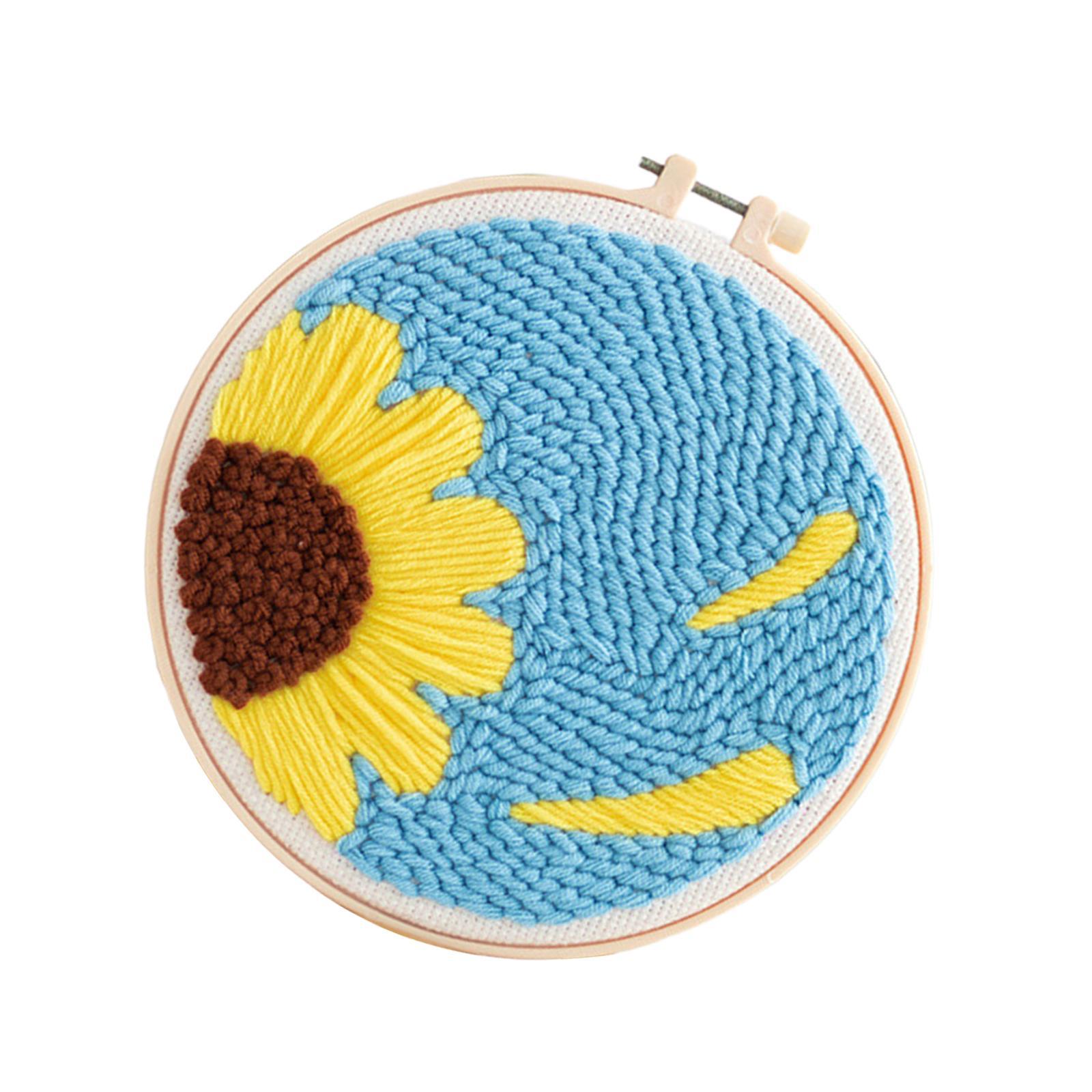Sewing DIY Beginner Adults Kids Latch Hook Kit Flower