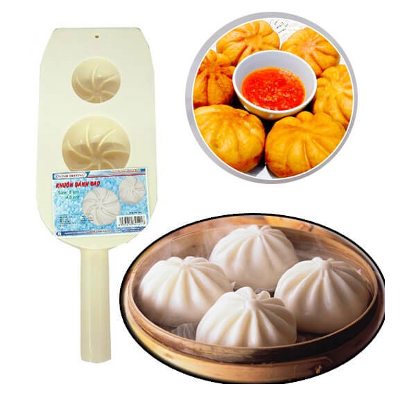 Khuôn Làm Bánh Bao 2 Bánh 7.3cm và 6cm Tiện Dụng