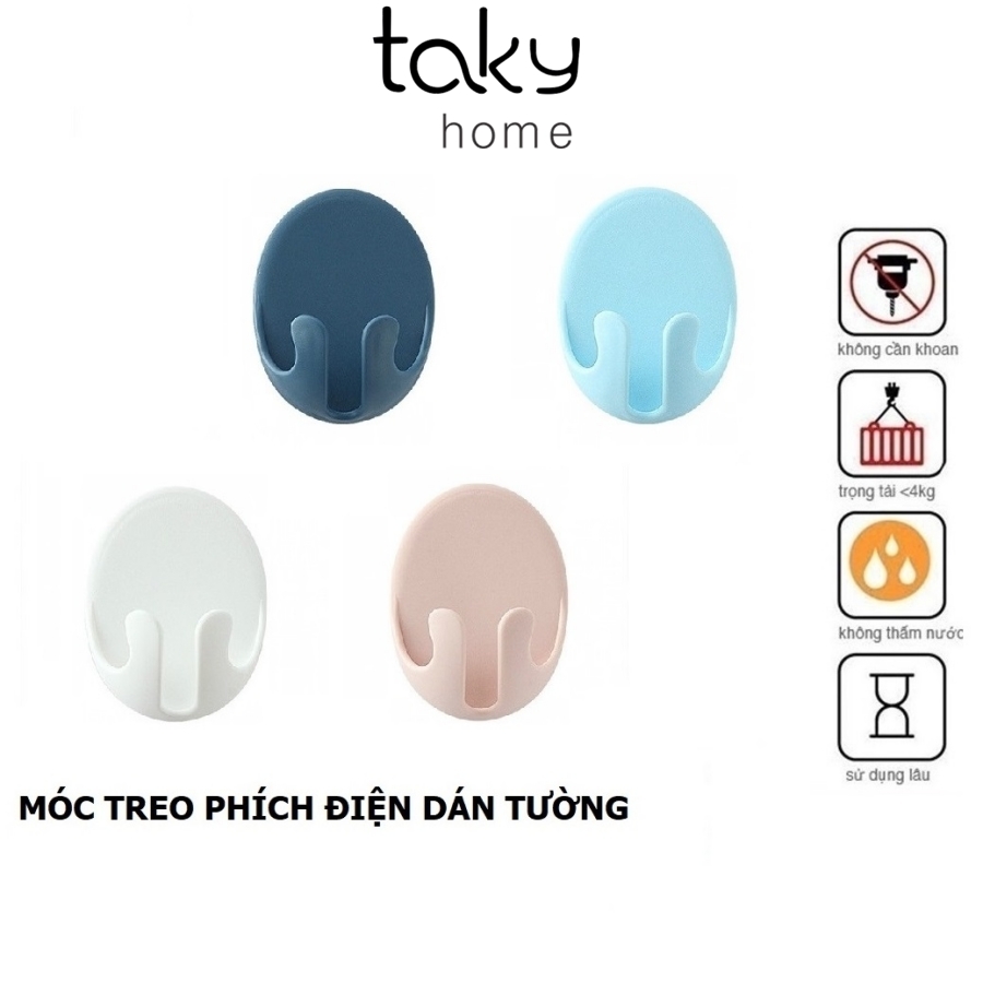 Móc Đa Năng Gài Phích Điện Dán Tường , Móc Treo Đồ Tiện Dụng Cho Gia Đình Nhỏ Gọn, Chắc Chắn, Kiểu Dáng Đẹp. TakyHome 2235