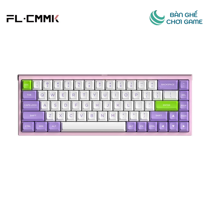 Bàn phím cơ không dây FL-Esports FL680SAM Purple Gateron CAP Switch - Hàng chính hãng