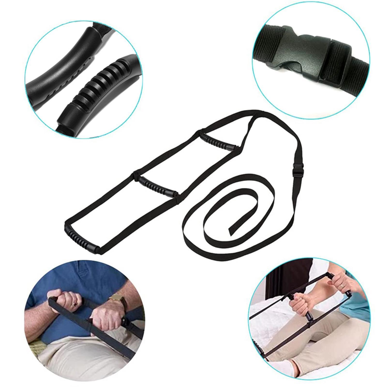 Bed Ladder Assist Strap with 3 Hand Grip Sit up Hoist Pull Elderly