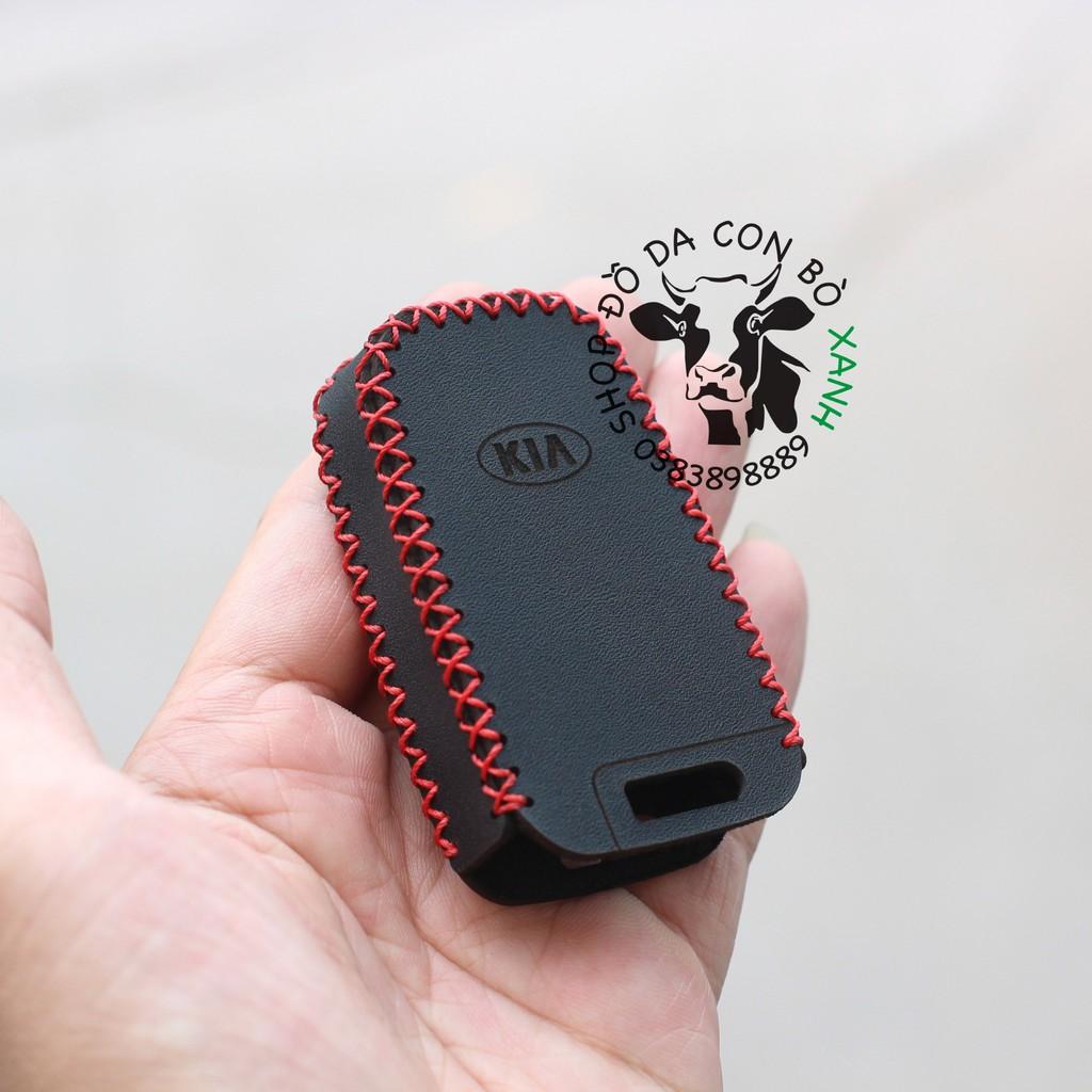 Bao da dành cho Chìa Khoá Kia Morning, Rio, Sorento, Sportage, Optima, K5 handmade Da Thật 003