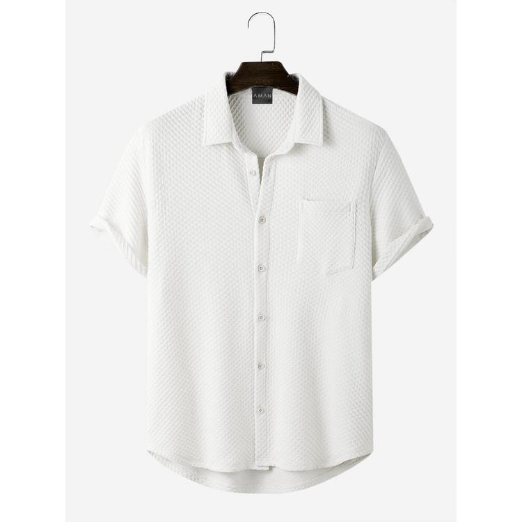 Áo sơ mi tay ngắn Cotton dệt - Ranh giới của sự tối giản, tinh tế - Polo Rafic